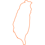 Graphic shows outline of Taiwan.